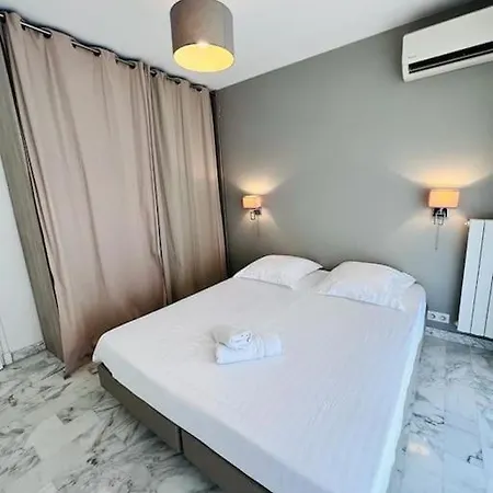 Le Pinede - Apt 4 Prs- Parking - Clim - 500M Plages Antibes Exterior photo
